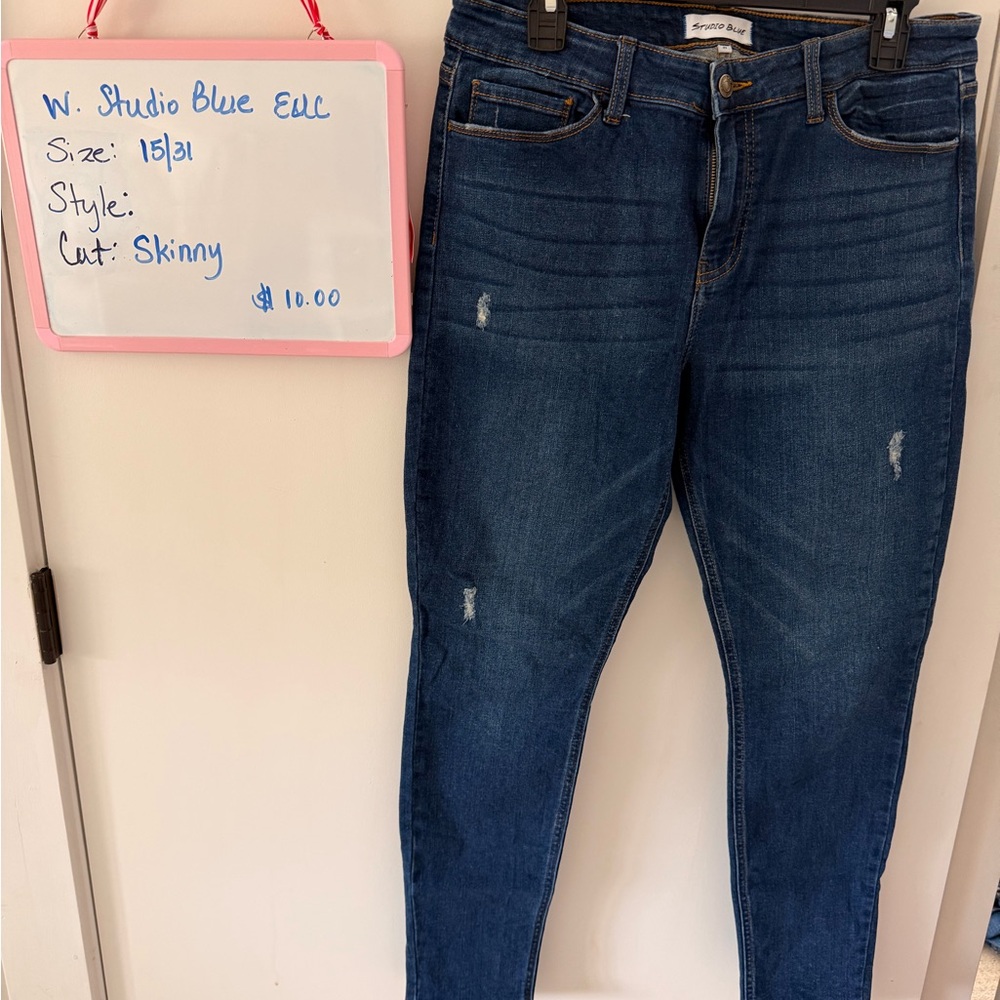 Studio Women's Skinny Jeans - Deep Blue